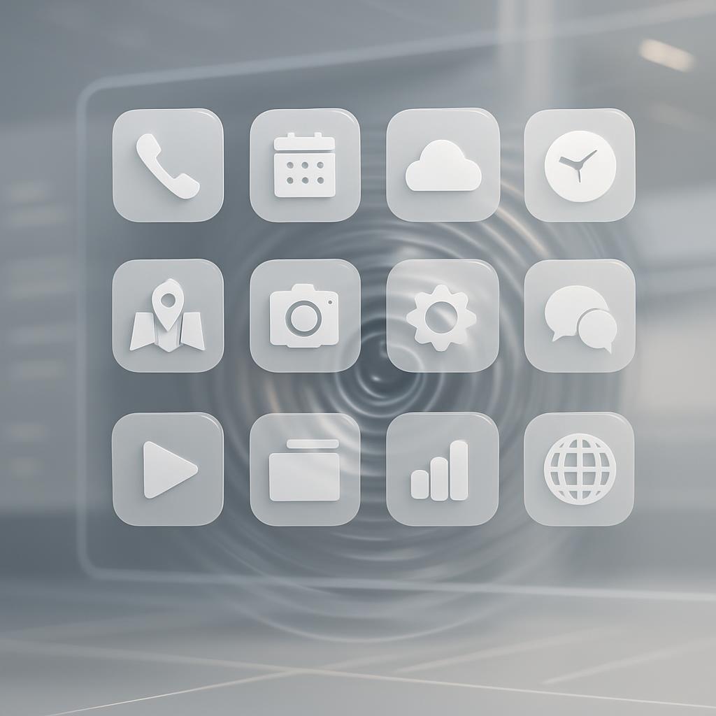 Animated icons illustrating productivity, organization, and timely task completion in the Taxex app.